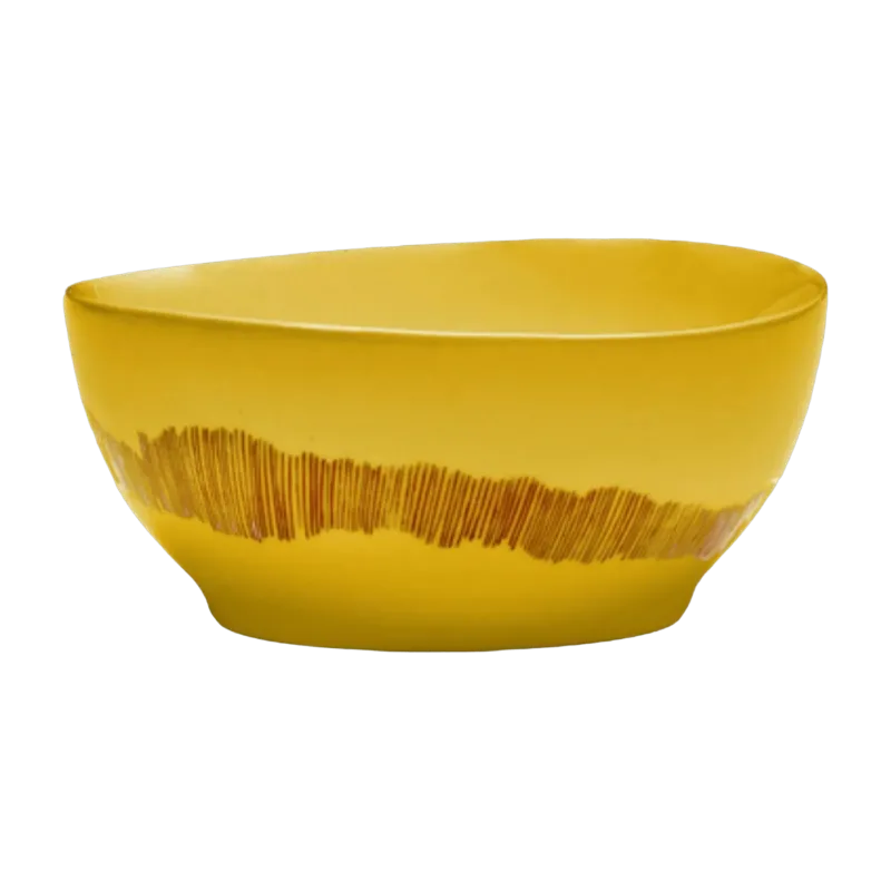 Bol jaune 15 cm Stripes Feast - Serax - The Cool Republic