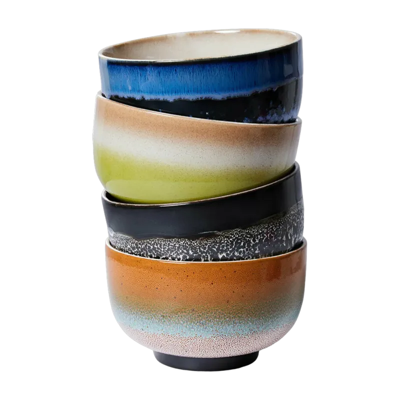 Bols à nouilles Groovy (lot de 4) - HKliving - The Cool Republic