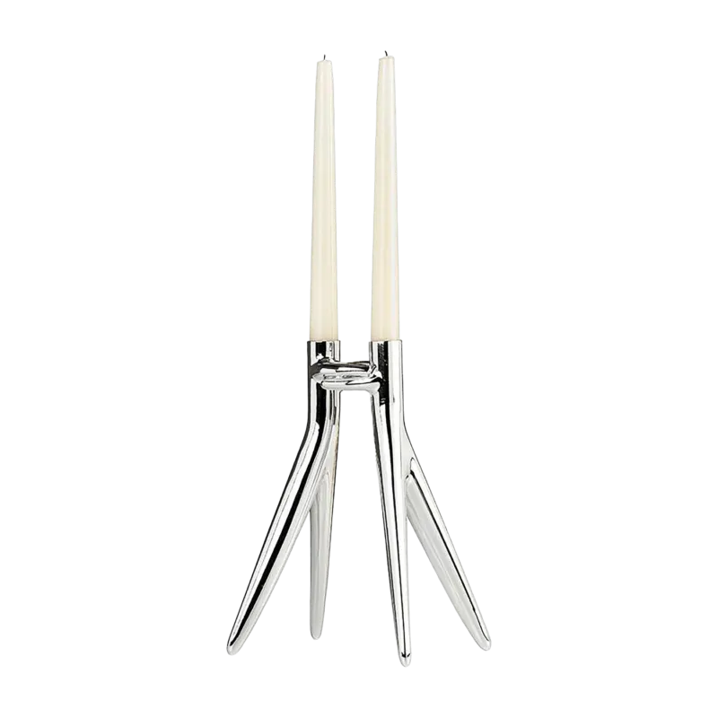 Bougeoir argenté Abbracciaio - Kartell - The Cool Republic