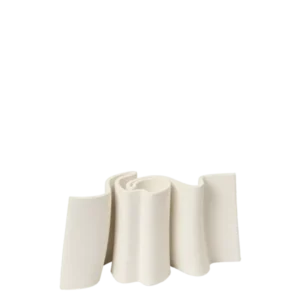 Bougeoir en grès off-white 7x10x20cm Dedali - Ferm Living - The Cool Republic