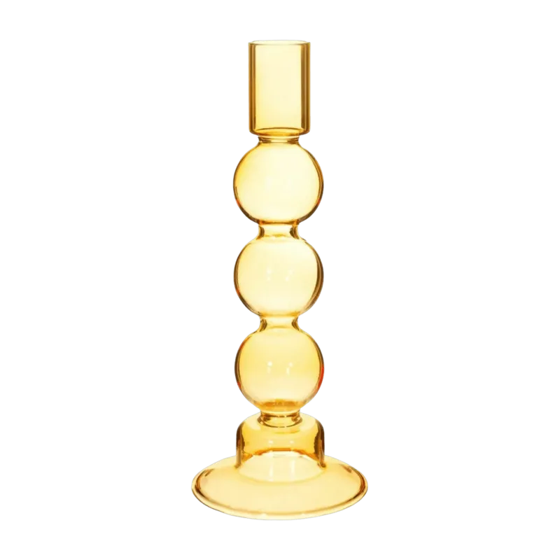Bougeoir en verre jaune - Sass & Belle - The Cool Republic