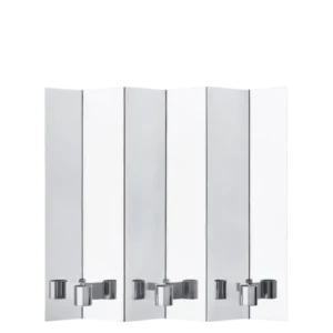 Bougeoir mural 3 embouts en acier inoxydable et miroir poli Eddy - Ferm Living - The Cool Republic