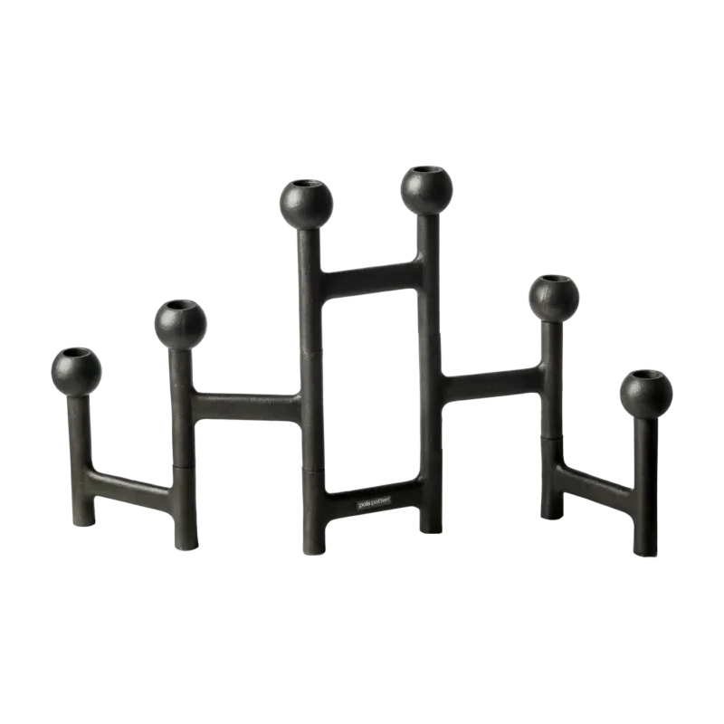 Bougeoir noir en aluminium M Round - Pols Potten - The Cool Republic