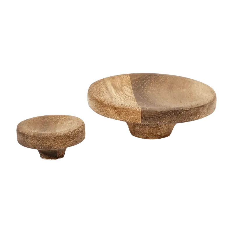 Bouton en acacia (lot de 2) - Hübsch - The Cool Republic