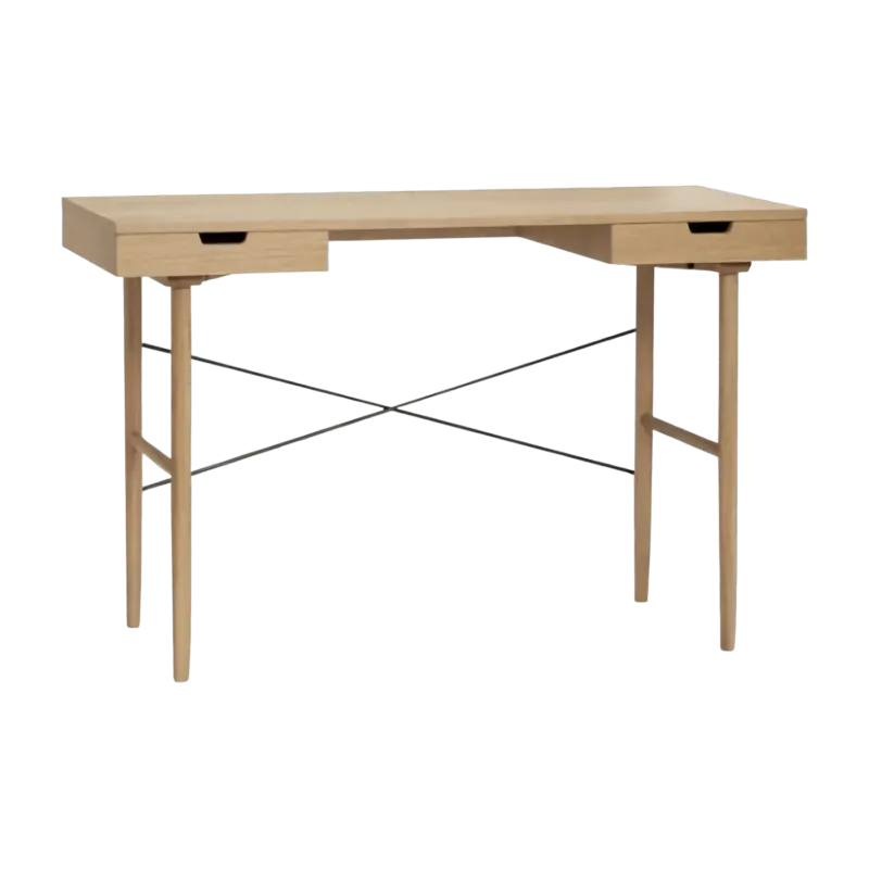 Bureau avec 2 compartiments en chêne naturel - Hübsch - The Cool Republic