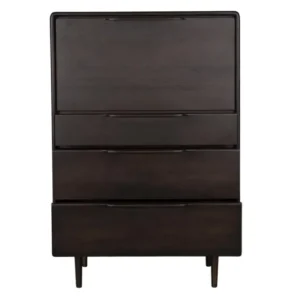 Bureau en bois massif foncé 45x80x120cm Elroy - Dutchbone - The Cool Republic