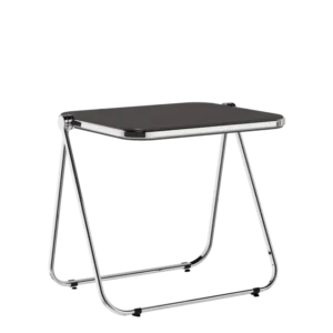 Bureau pliable en acier gris anthracite opaque mat et chrome 83 x 65 x 73 cm Platone - Anonima Castelli - The Cool Republic