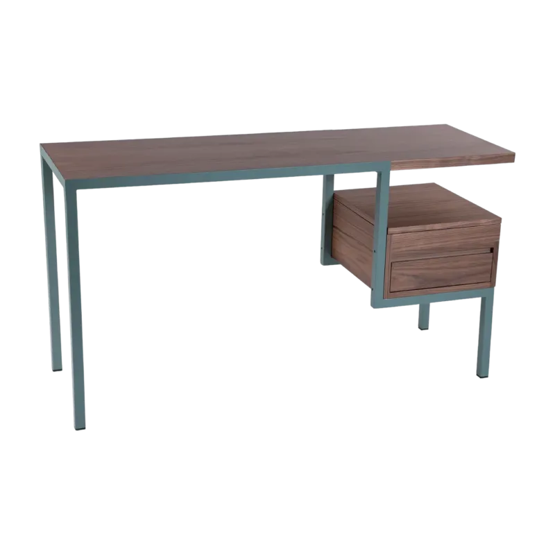 Bureau vert en noyer Ktab Simple - Kann Design - The Cool Republic
