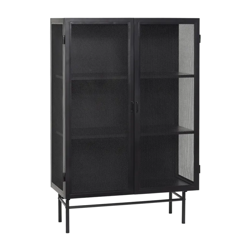 Cabinet en métal noir 100 cm - Hübsch - The Cool Republic