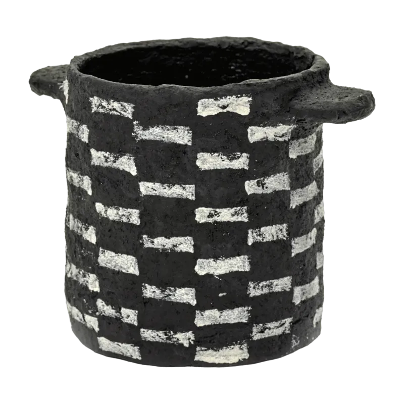 Cache-pot en papier mâché noir - Serax - The Cool Republic