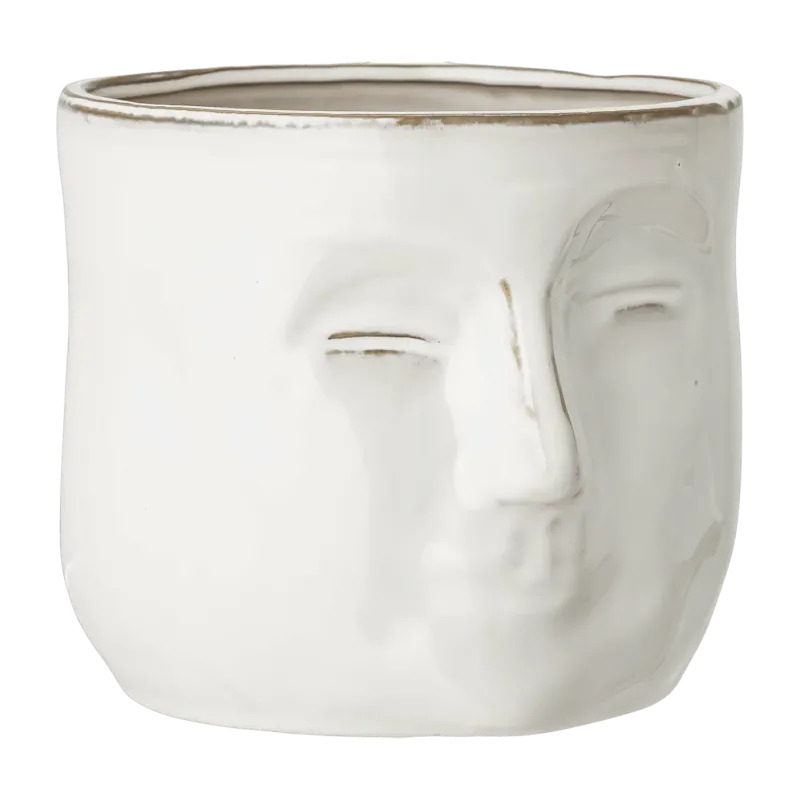 Cache-pot visage en grès Ignacia - Bloomingville - The Cool Republic