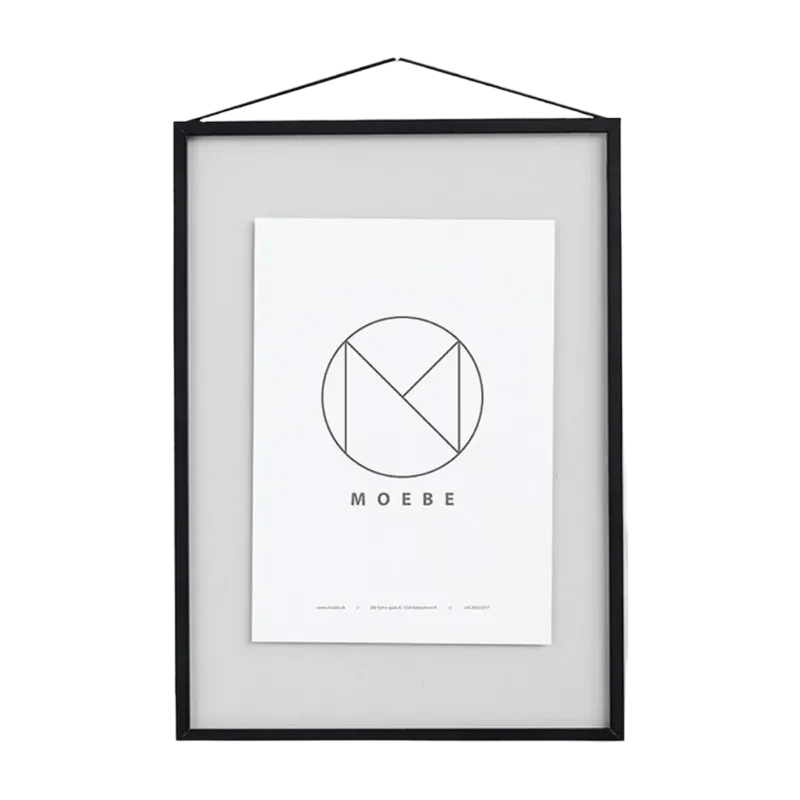 Cadre design à suspendre noir A4 Frame Aluminium - Moebe - The Cool Republic