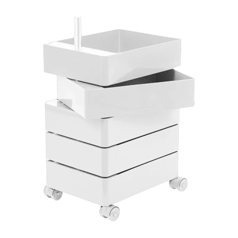 Caisson sur roulettes 5 tiroirs blanc 360° Container - Magis - The Cool Republic