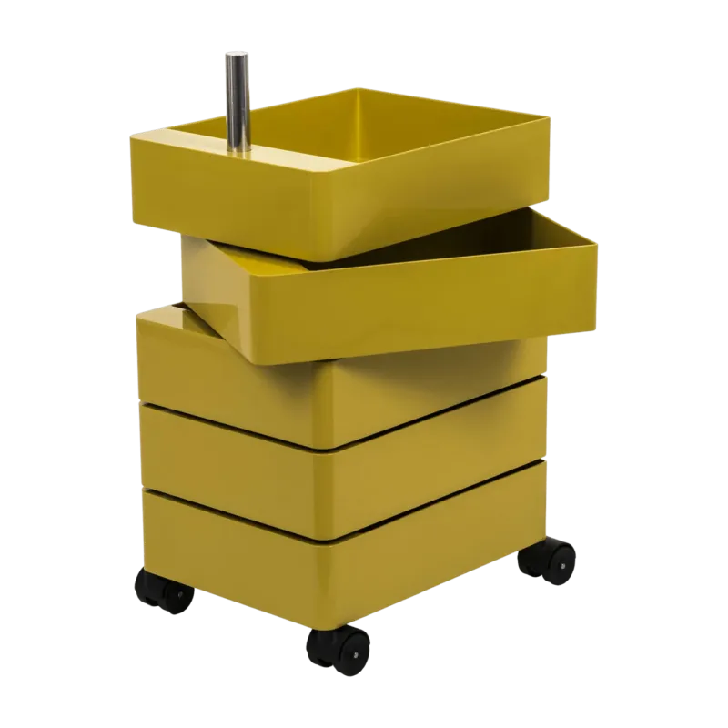Caisson sur roulettes 5 tiroirs moutarde 360° Container - Magis - The Cool Republic