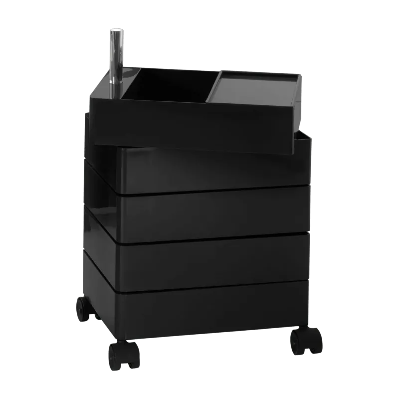 Caisson sur roulettes 5 tiroirs noir 360° Container - Magis - The Cool Republic