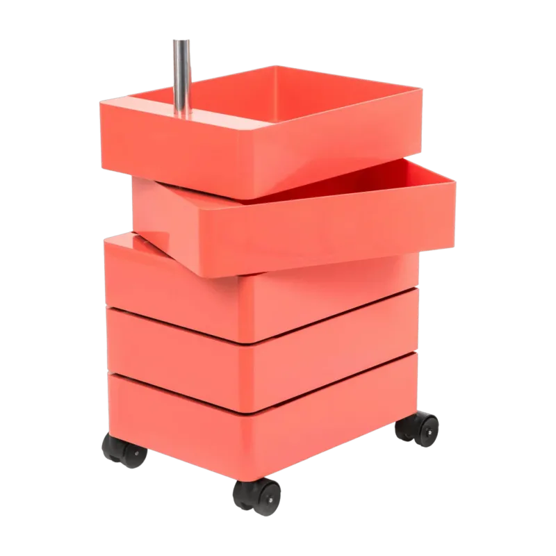 Caisson sur roulettes 5 tiroirs rose 360° Container - Magis - The Cool Republic