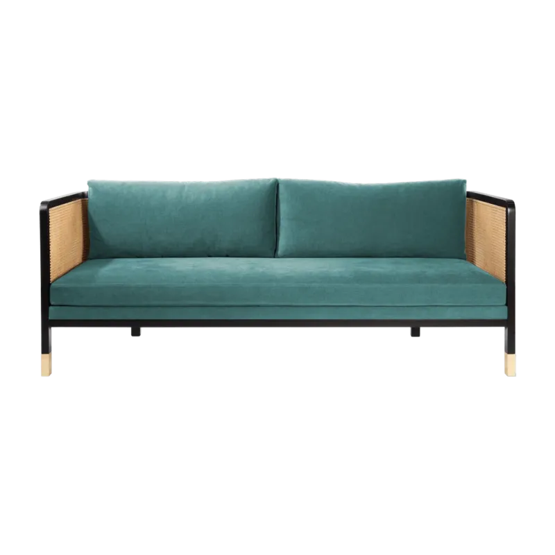 Canapé 3 places bleu Indien Cannage - RED Edition - The Cool Republic