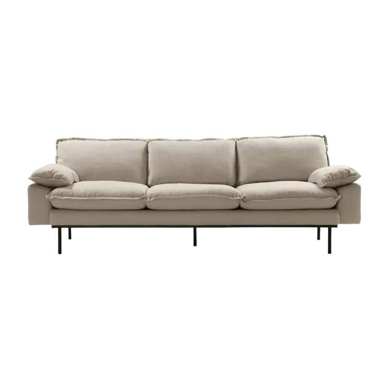 Canapé 4 places beige Retro - HKliving - The Cool Republic