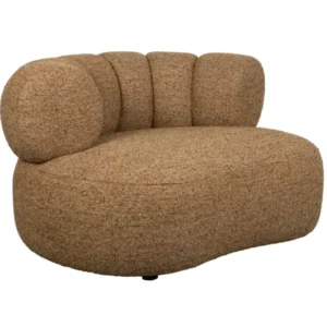 Canapé arrondi en tissu marron 120x98x66cm Georgia - Dutchbone - The Cool Republic