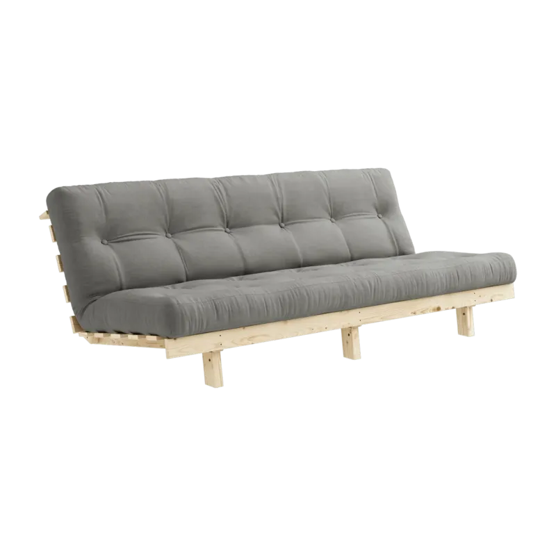 Canapé convertible en bois de pin et matelas gris 100x190cm Lean - Karup Design - The Cool Republic