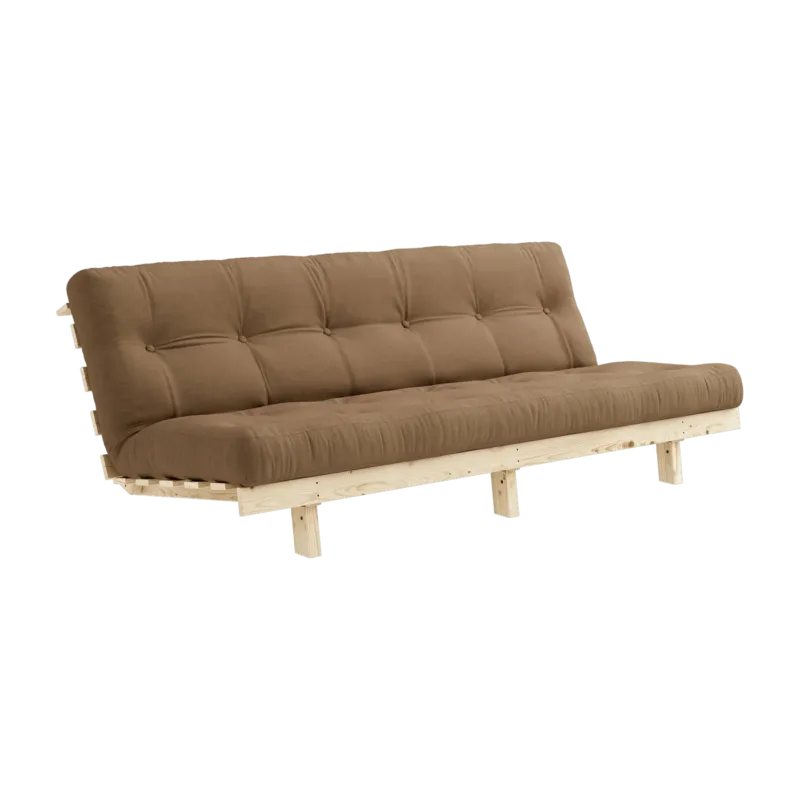 Canapé convertible en bois de pin et matelas mocca 100x190cm Lean - Karup Design - The Cool Republic