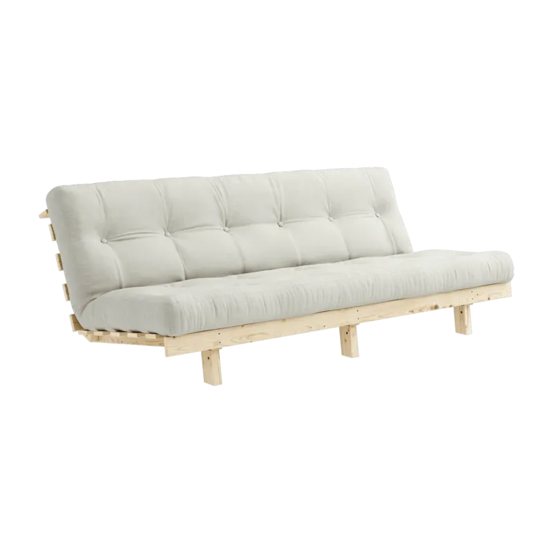 Canapé convertible en bois de pin et matelas naturel 100x190cm Lean - Karup Design - The Cool Republic