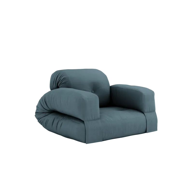Canapé convertible en coton bleu pétrole 90x122x66cm Hippo - Karup Design - The Cool Republic