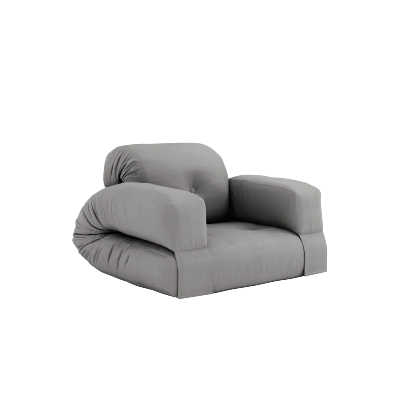 Canapé convertible en coton gris 90x122x66cm Hippo - Karup Design - The Cool Republic