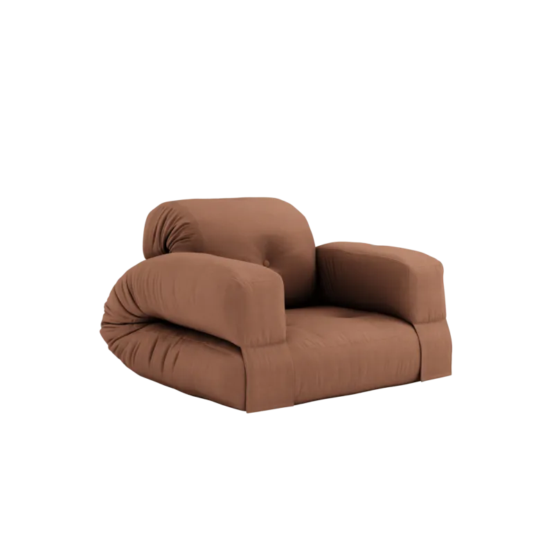 Canapé convertible en coton marron clair 90x122x66cm Hippo - Karup Design - The Cool Republic