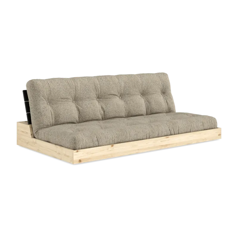 Canapé convertible en pin noir 196x166cm avec son futonwarm sand Base - Karup Design - The Cool Republic
