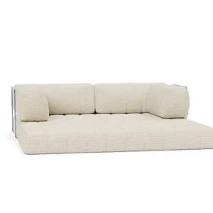Canapé convertible en polyester recyclé ivoire 208x104x77cm Cozypad - Innovation living - The Cool Republic