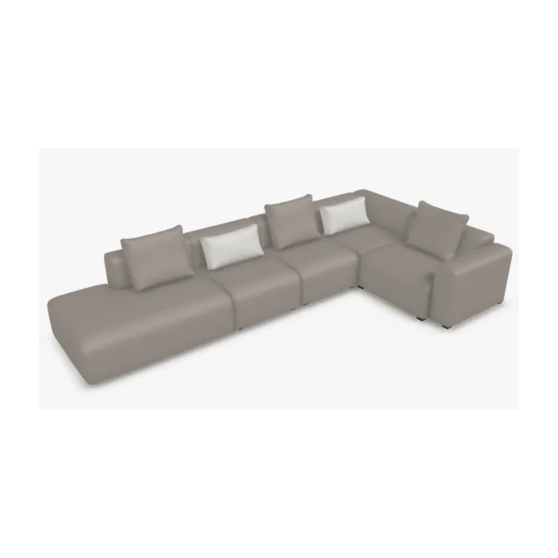 Canapé d'angle en tissu metaphor 003 et coussins MAGS - HAY - The Cool Republic