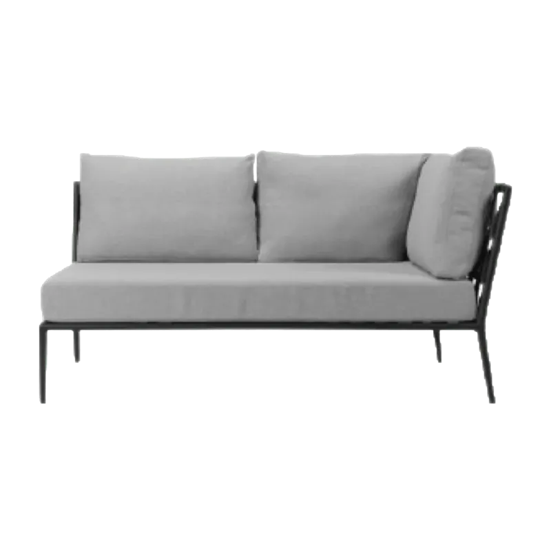 Canapé d'angle gauche avec coussin gris lave Leo modular - Vincent Sheppard - The Cool Republic