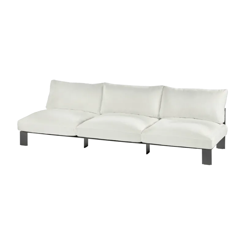 Canapé d'extérieur trois places blanc en aluminium - Serax - The Cool Republic