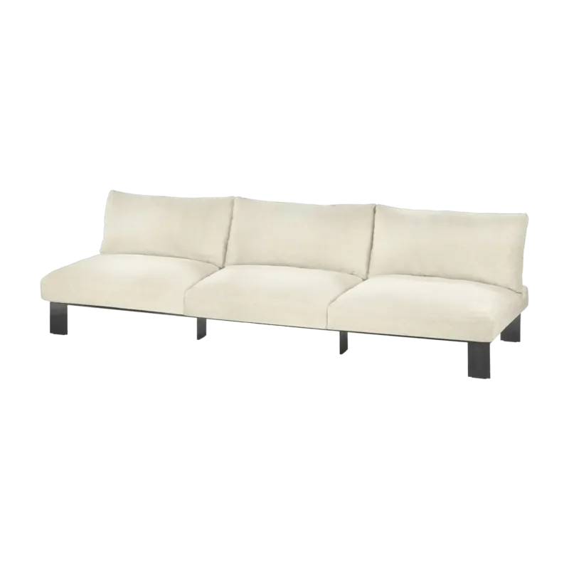 Canapé d'extérieur trois places en aluminium beige - Serax - The Cool Republic