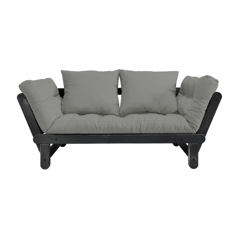 Canapé en bois noir convertible 2 places gris Beat - Karup Design - The Cool Republic