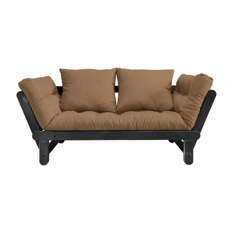 Canapé en bois noir convertible 2 places mocca Beat - Karup Design - The Cool Republic