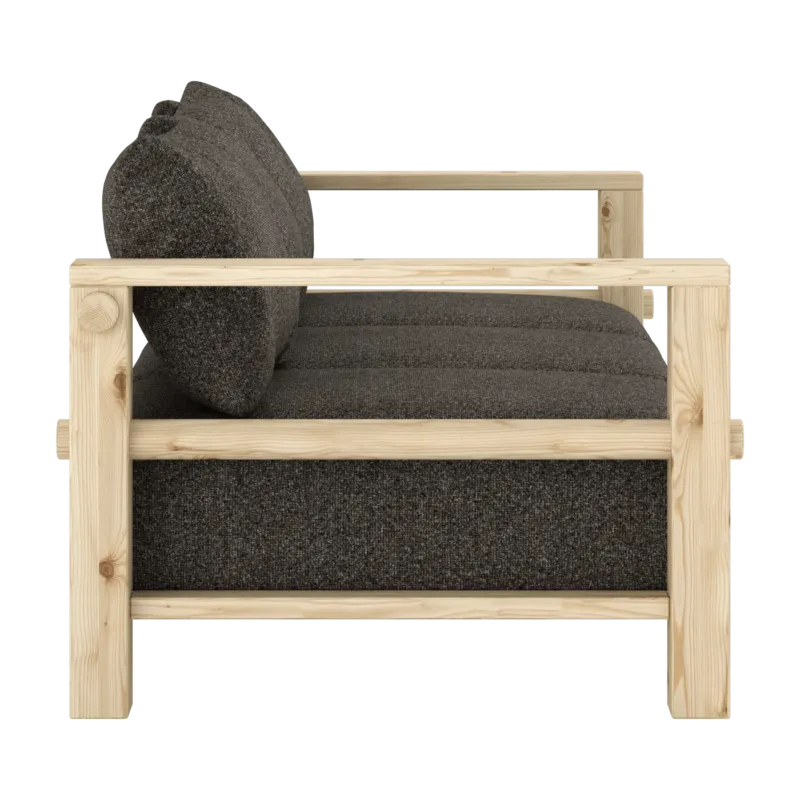 Canapé en pin et son futon mellow brown 94x225x82cm Bare - Karup Design - The Cool Republic