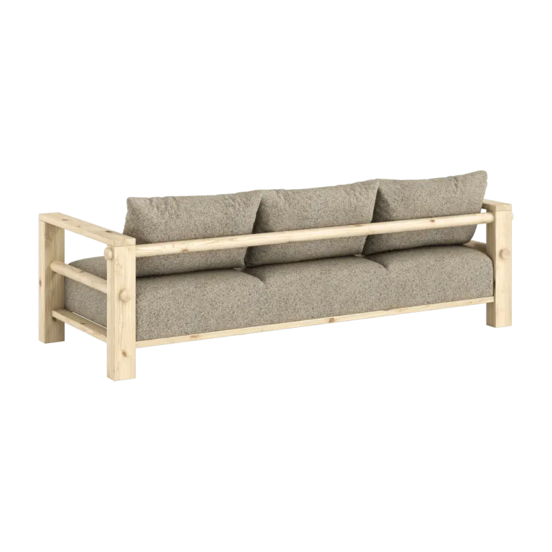 Canapé en pin et son futon warm sand 94x225x82cm Bare - Karup Design - The Cool Republic
