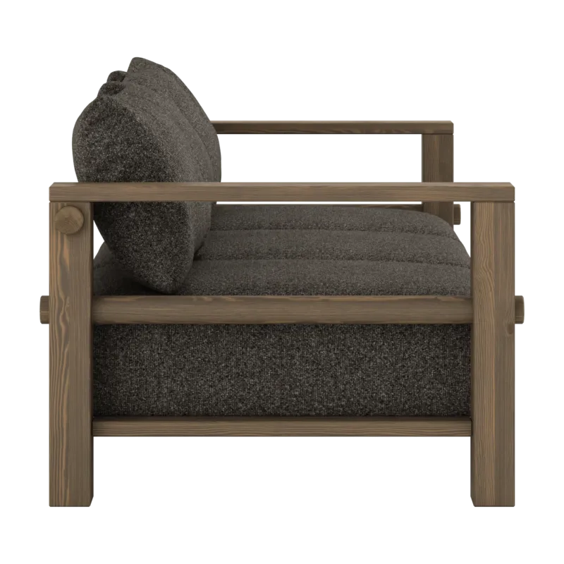 Canapé en pin foncé et son futon mellow brown 94x225x82cm Bare - Karup Design - The Cool Republic