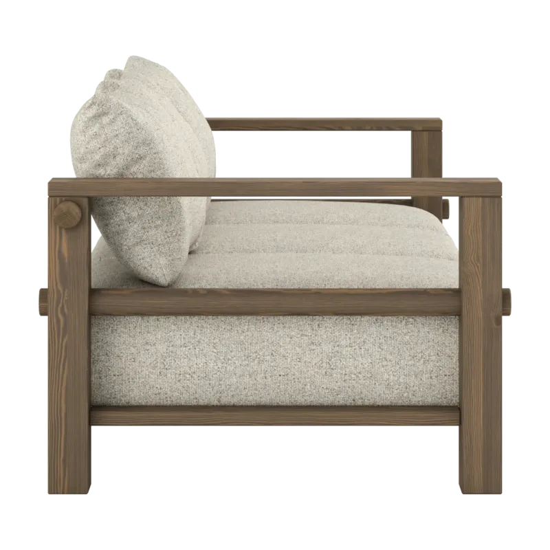 Canapé en pin foncé et son futon soft chalk 94x225x82cm Bare - Karup Design - The Cool Republic
