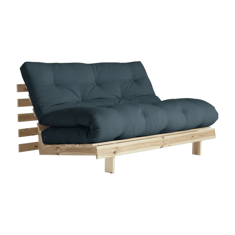 Canapé-lit bleu pétrole en pin massif Roots 140 - Karup Design - The Cool Republic
