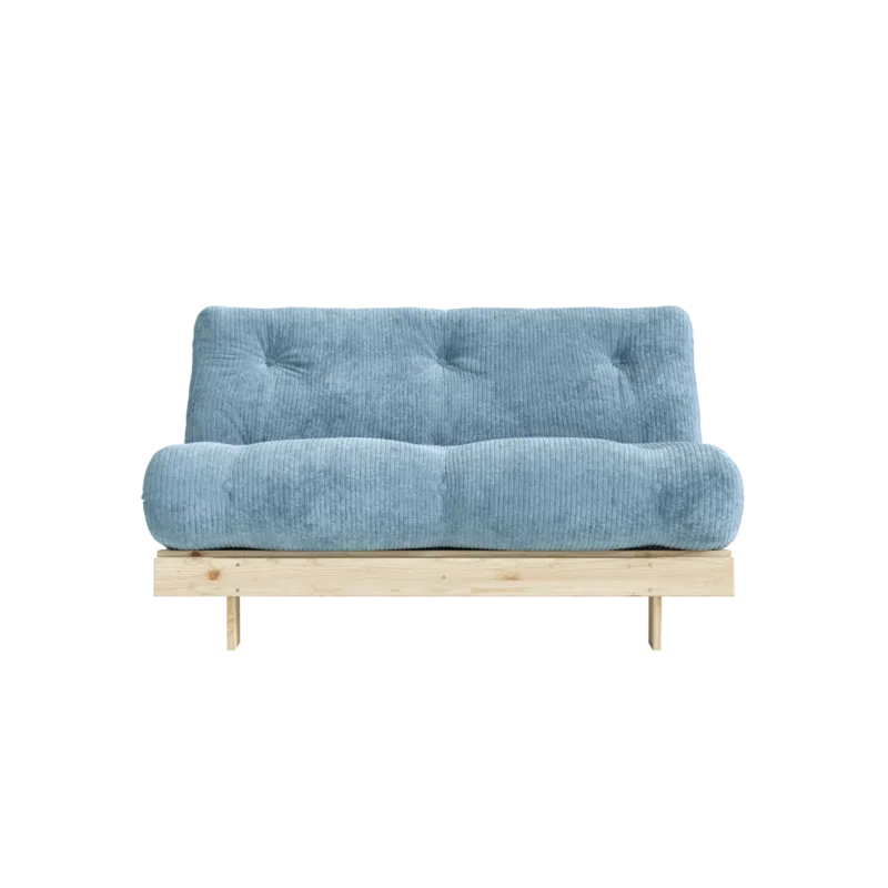 Canapé-lit en pin massif avec matelas bleu 140x200cm Roots - Karup - The Cool Republic