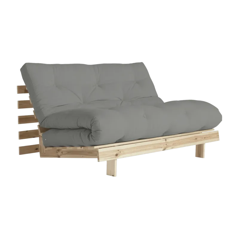 Canapé-lit gris en pin massif Roots 140 - Karup Design - The Cool Republic