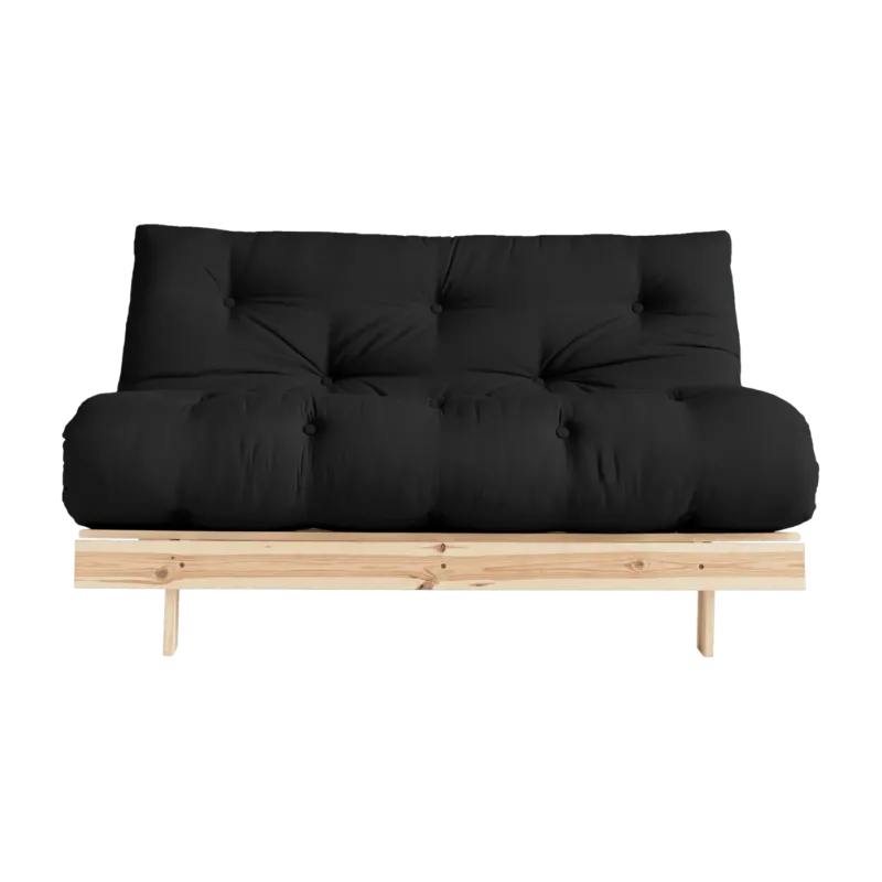Canapé-lit gris foncé en pin massif Roots 140 - Karup Design - The Cool Republic