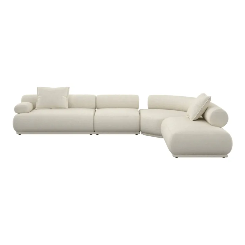 Canapé modulable côté gauche en tissu beige 7,5 places Rembrandt - Zuiver - The Cool Republic