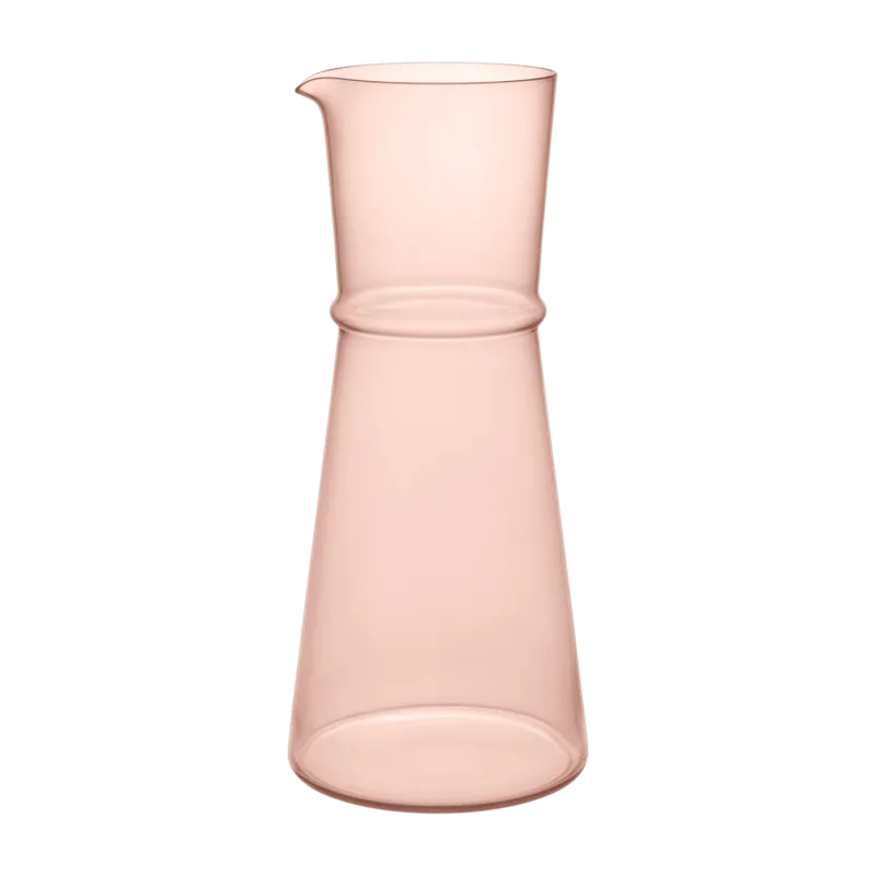 Carafe en verre recyclé rose 11x25cm Boya - Ferm living - The Cool Republic