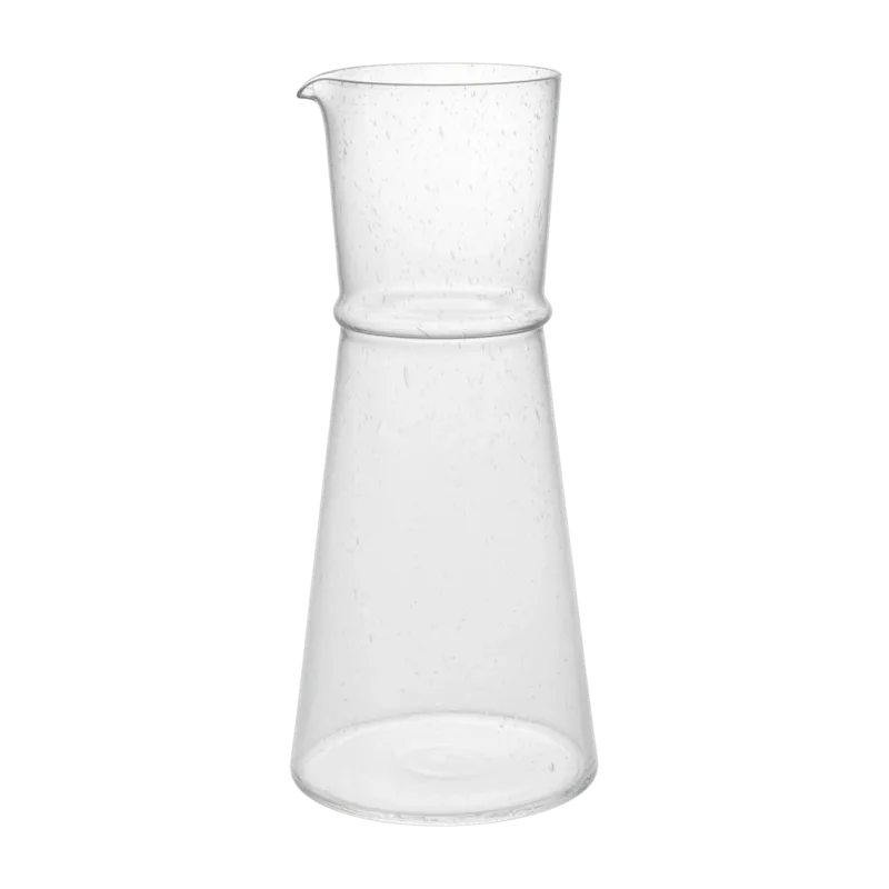 Carafe en verre recyclé transparent avec bulles 11x25cm Boya - Ferm living - The Cool Republic