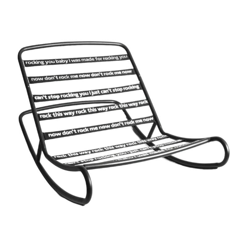 Chaise à bascule pour pouf Original noire Rock'n'Roll - Fatboy - The Cool Republic