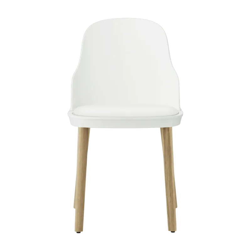 Chaise à l'assise en tissu canvas blanc et au piètement en chêne Allez blanc - Normann Copenhagen - The Cool Republic